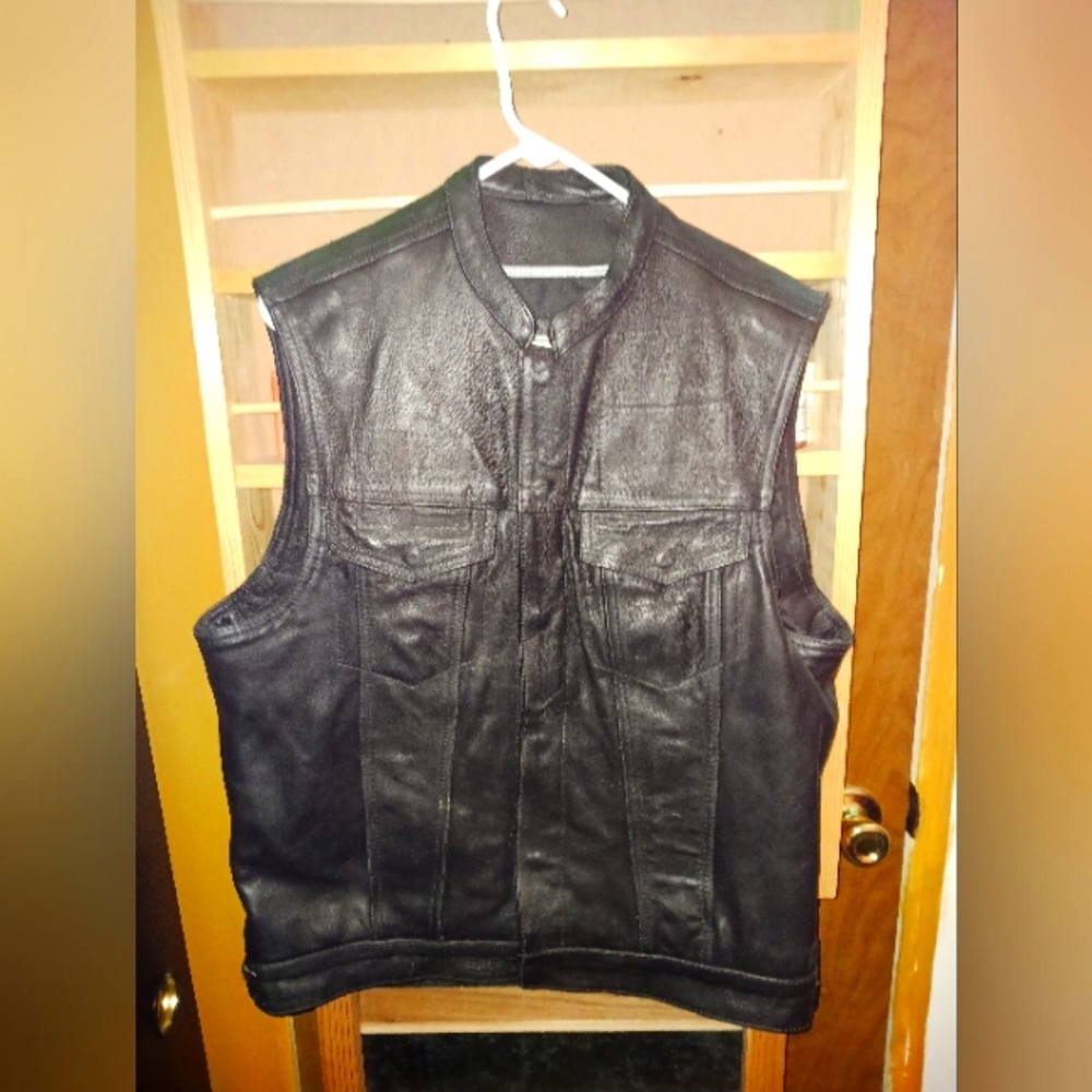 Leather biker vest (Used)